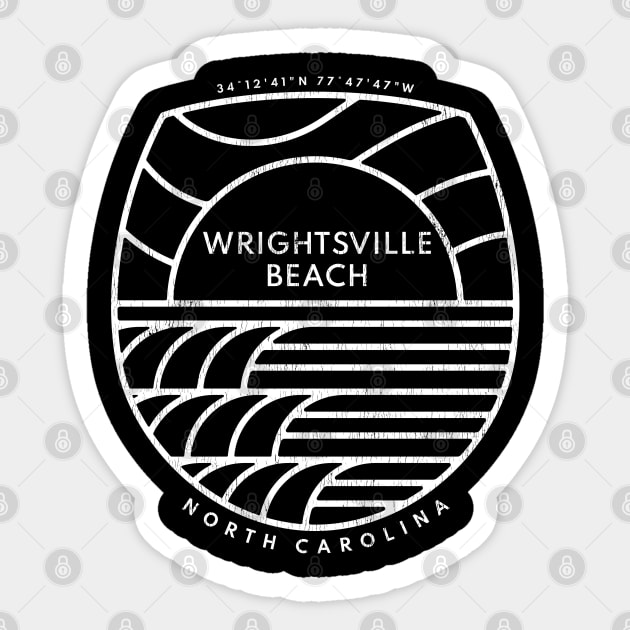 Wrightsville Beach, North Carolina Sunrise Shore Sticker by Contentarama